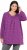Ulla Popken Pleated Confetti Print Long Sleeve Tee Light Plum - Painetut T-paidat naisille - 