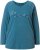 Ulla Popken Dream Rhinestone Lettering Long Sleeve Tee Teal - Painetut T-paidat naisille - 