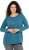 Ulla Popken Dream Rhinestone Lettering Long Sleeve Tee Teal - Painetut T-paidat naisille - 