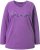 Ulla Popken Dream Rhinestone Lettering Long Sleeve Tee Light Plum - Painetut T-paidat naisille - 
