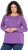 Ulla Popken Dream Rhinestone Lettering Long Sleeve Tee Light Plum - Painetut T-paidat naisille - 