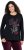 Ulla Popken Motivational Graphic Long Sleeve Tee Black - Painetut T-paidat naisille - 