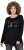 Ulla Popken Your Story Sequined Long Sleeve Tunic Tee Black - Painetut T-paidat naisille - 