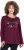 Ulla Popken Your Story Sequined Long Sleeve Tunic Tee Dark Ruby - Painetut T-paidat naisille - 