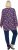Ulla Popken Pleated Long Sleeve Floral Knit Tunic Ink Blue - Painetut T-paidat naisille - 
