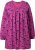 Ulla Popken Pleated Long Sleeve Floral Knit Tunic Summer Berry - Painetut T-paidat naisille - 
