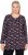 Ulla Popken Peppermint Tree V-Neck Holiday Cotton Long Sleeve Knit Tunic Black - Painetut T-paidat naisille - 