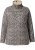 Ulla Popken Leopard Print Long Sleeve Ski Tee Black - Painetut T-paidat naisille - 