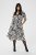 Kaffe Curve Alia Shirt Dress Black Chalk Animal - Midimekot - 