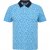 North Latitude Polo Pique Printed Turquoise - Pikeepaidat - Miesten isot pikeepaidat