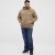 North Latitude Hoodie with Zipper Dark Sand TALL - TALL collegepaidat - 