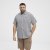 North Latitude Shirt Short Sleeve Checked Grey - Kauluspaidat - Miesten isot kauluspaidat 2XL – 8XL
