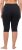 Ulla Popken Stretch Knit Bike Shorts Blue - Naisten farkut ja housut isot koot - 