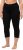 Ulla Popken Basic Stretch Knit Capris Black - Naisten farkut ja housut isot koot - 