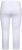 Ulla Popken Basic Stretch Knit Capris White - Naisten farkut ja housut isot koot - 