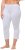 Ulla Popken Basic Stretch Knit Capris White - Naisten farkut ja housut isot koot - 
