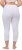 Ulla Popken Basic Stretch Knit Capris White - Naisten farkut ja housut isot koot - 