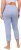 Ulla Popken Basic Stretch Knit Capris Blue - Naisten farkut ja housut isot koot - 