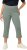 Ulla Popken Stretch Basic Bengaline Capri Pants Light Moss Green - Naisten farkut ja housut isot koot - 