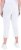 Ulla Popken Stretch Basic Bengaline Capri Pants Snow White - Naisten farkut ja housut isot koot - 