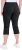 Ulla Popken Bengaline Elastic Waist Stretch Capri Pants Black - Naisten farkut ja housut isot koot - 