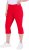 Ulla Popken Bengaline Elastic Waist Stretch Capri Pants Red - Naisten farkut ja housut isot koot - 