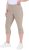 Ulla Popken Bengaline Elastic Waist Stretch Capri Pants Orange - Naisten farkut ja housut isot koot - 