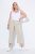Ulla Popken Cool Linen Elastic Waist Capri Pants Brown - Naisten farkut ja housut isot koot - 