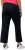 Ulla Popken Wide Leg Ruby Fit Stretch Chino Pants Dark Teal - Naisten farkut ja housut isot koot - 