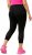 Ulla Popken Quick Dry Sport Crop Leggings Black - Naisten farkut ja housut isot koot - 