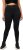 Ulla Popken High Waist Quick Dry Recycled Stretch Leggings Black - Naisten farkut ja housut isot koot - 