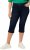 Ulla Popken Basic Capri Sarah Fit Jeans Denim Blue - Naisten farkut ja housut isot koot - 