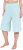 Ulla Popken Wide Leg Flared Bermuda Shorts Blue - Naisten farkut ja housut isot koot - 