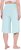 Ulla Popken Wide Leg Flared Bermuda Shorts Blue - Naisten farkut ja housut isot koot - 