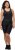 Ulla Popken Padded Cycling Zip Front Bodysuit Black - Naisten farkut ja housut isot koot - 