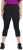 Ulla Popken Cropped High Waisted Leggings Black - Naisten farkut ja housut isot koot - 