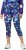 Ulla Popken Neon Bubble Quick Dry Leggings Blue - Naisten farkut ja housut isot koot - 