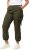Ulla Popken Elastic Waist Cargo Pants Olives Grey - Naisten farkut ja housut isot koot - 