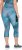 Ulla Popken Quick Dry Cropped Geometric Print Leggings Blue - Takit - 