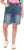 Ulla Popken Palm Print Denim Bermuda Shorts Blue Denim - Naisten farkut ja housut isot koot - 