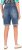 Ulla Popken Palm Print Denim Bermuda Shorts Blue Denim - Naisten farkut ja housut isot koot - 
