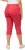 Ulla Popken Stretch Fit Raw Hem Capris Dark Coral - Farkut & Housut Isoissa Koissa – Plus Size - 