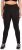 Ulla Popken Straight Leg Quick Drying Leggings Black - Naisten farkut ja housut isot koot - 