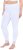 Ulla Popken Lace Trim Leggings White - Naisten farkut ja housut isot koot - 
