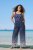 Ulla Popken Dot Gradient Wide Leg Elastic Waist Palazzo Pants Grey - Naisten farkut ja housut isot koot - 