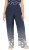 Ulla Popken Dot Gradient Wide Leg Elastic Waist Palazzo Pants Grey - Naisten farkut ja housut isot koot - 