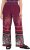 Ulla Popken Mixed Palm Print Elastic Waist Palazzo Pants Red - Naisten farkut ja housut isot koot - 