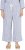 Ulla Popken Coastal Stripe Linen Blend Elastic Waist Culottes Blue - Naisten farkut ja housut isot koot - 