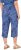 Ulla Popken Italy Print Elastic Waist Culottes Blue - Naisten farkut ja housut isot koot - 