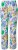 Ulla Popken Italy Print Elastic Waist Pants White - Naisten farkut ja housut isot koot - 
